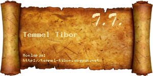 Temmel Tibor névjegykártya