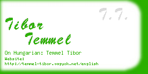 tibor temmel business card